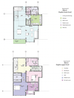 Floorplan for Apartment B Duplex