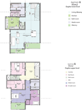 Floorplan for Apartment A Duplex