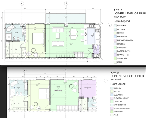 Floorplan for Apartment E Duplex