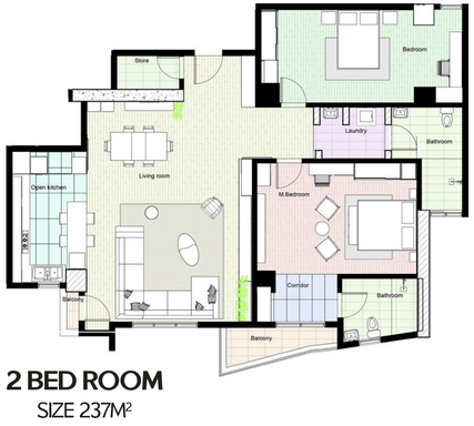 Floorplan for Unit B